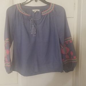 Rebellion again embroidered cropped top